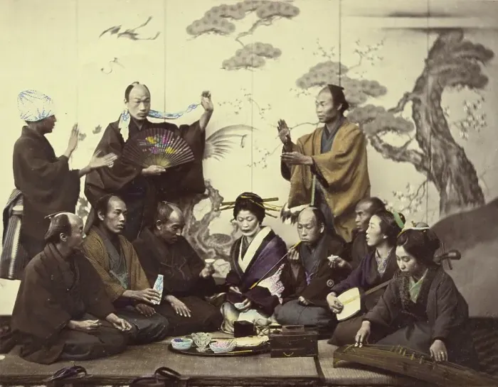Framed Print : A Social Meal, 1866-1867. Creator: Felice Beato Framed Print : A Social Meal, 1866-1867. Creator: Felice Beato