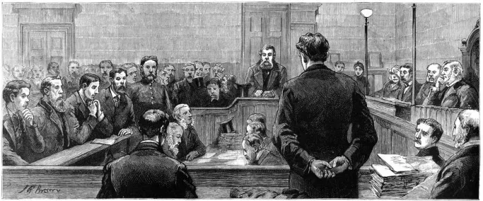 Framed Print : Socialist leaders at Bow Street police court following riots in the west-end of London, 19th centuryArtist: J Brown Framed Print : Socialist leaders at Bow Street police court following riots in the west-end of London, 19th centuryArtist: J Brown