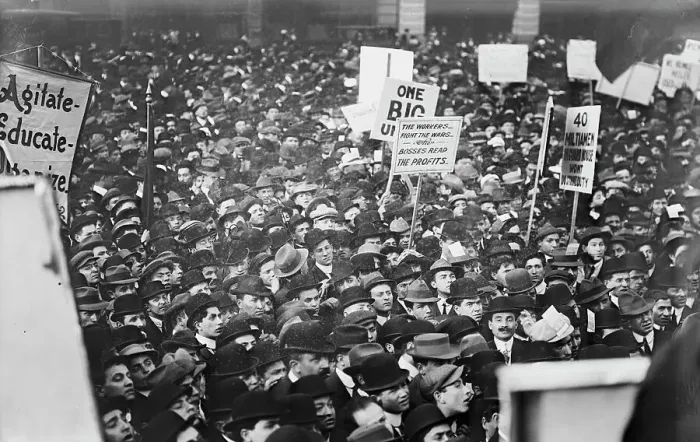 Framed Print : Socialists in Union Square, N.Y.C. [large crowd] Photo, 1 May 1912 - Bain Coll. 1912. Creator: Bain News Service