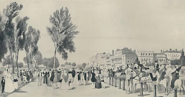 Society in Hyde Park, 1842, (1920). Artist: Thomas Shotter Boys