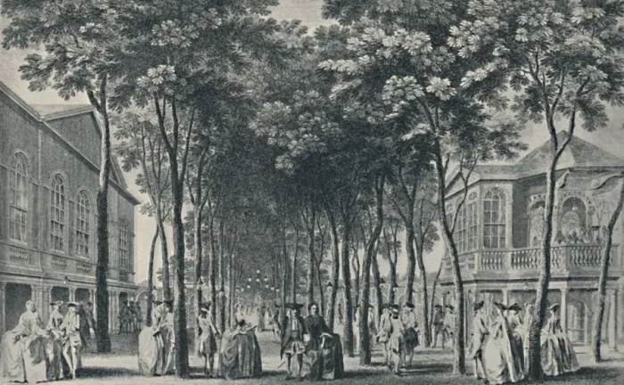 Framed Print : Society at the Marylebone Gardens, 1755, (1920). Artist: John Tinney Framed Print : Society at the Marylebone Gardens, 1755, (1920). Artist: John Tinney