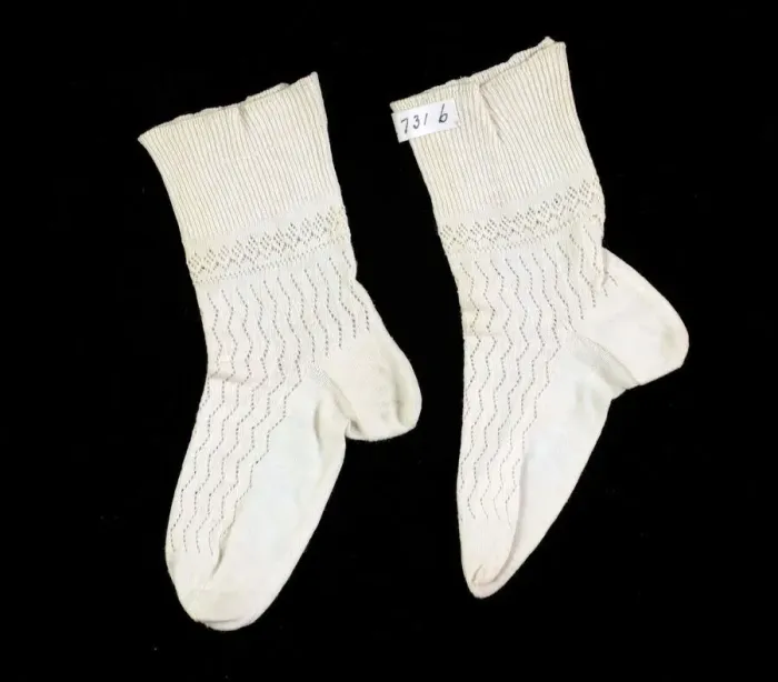 Framed Print : Socks, American, 1840-60. Creator: Unknown Framed Print : Socks, American, 1840-60. Creator: Unknown
