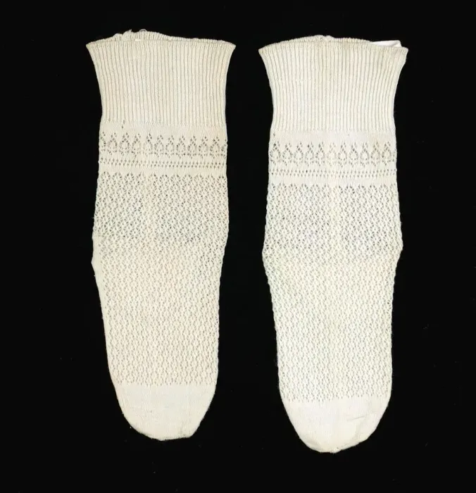 Framed Print : Socks, American, 1840-60. Creator: Unknown Framed Print : Socks, American, 1840-60. Creator: Unknown