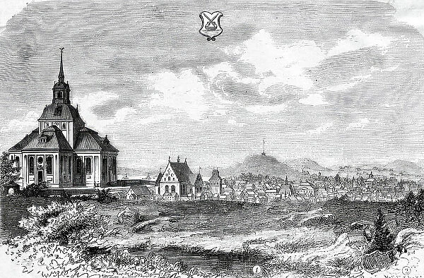 'Söderhamn, burned by the Russians in 1721.' Creator: Unknown. 'Söderhamn, burned by the Russians in 1721.' Creator: Unknown