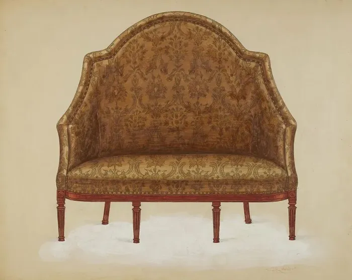 Framed Print : Sofa, c. 1936. Creator: Frank Wenger Framed Print : Sofa, c. 1936. Creator: Frank Wenger