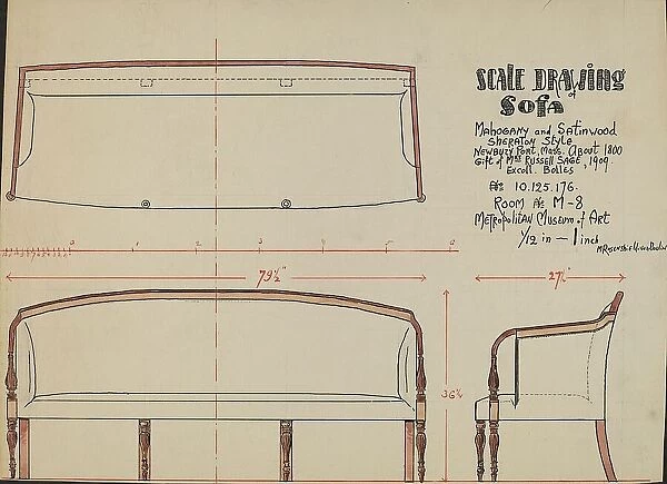 Sofa, c. 1936. Creator: M. Rosenshield-von-Paulin