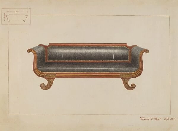 Sofa, c. 1937. Creator: Vincent P. Rosel