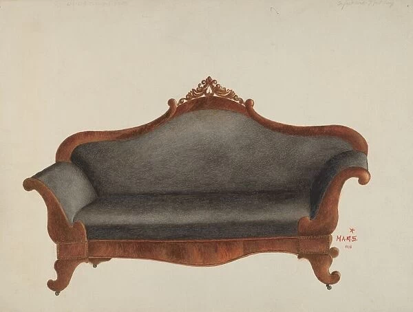 Sofa, c. 1938. Creator: Margaret Stottlemeyer