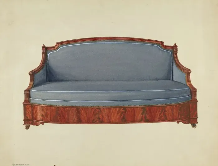 Framed Print : Sofa, c. 1953. Creator: Ernest Busenbark Framed Print : Sofa, c. 1953. Creator: Ernest Busenbark