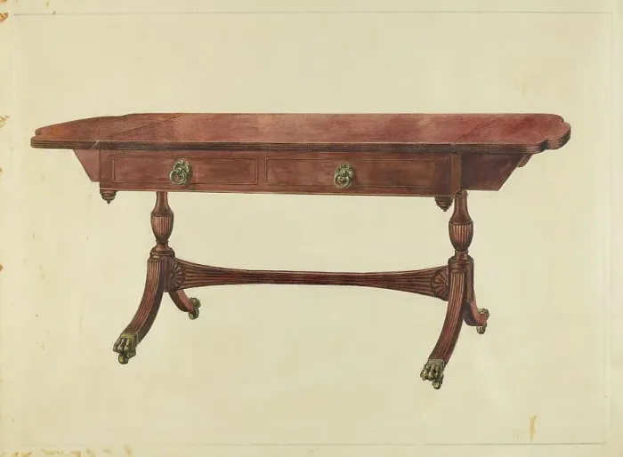 Framed Print : Sofa Table, c. 1939. Creator: Francis Borelli