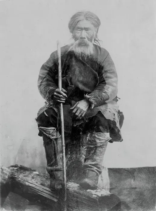 Framed Print : Sofron, a Nivkh, 1890. Creator: Ivan Nikolaevich Krasnov Framed Print : Sofron, a Nivkh, 1890. Creator: Ivan Nikolaevich Krasnov