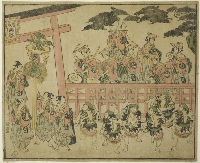 Framed Print : The Soga Festival, c. 1768. Creator: Torii Kiyomitsu Framed Print : The Soga Festival, c. 1768. Creator: Torii Kiyomitsu