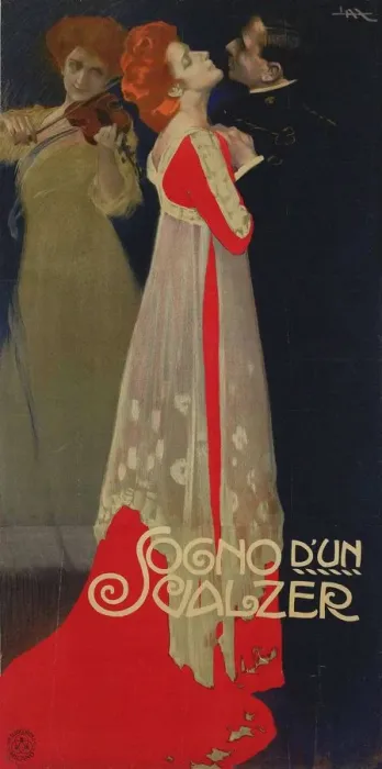 Framed Print : Sogno d un valzer, 1910. Creator: Metlicovitz, Leopoldo (1868-1944) Framed Print : Sogno d un valzer, 1910. Creator: Metlicovitz, Leopoldo (1868-1944)