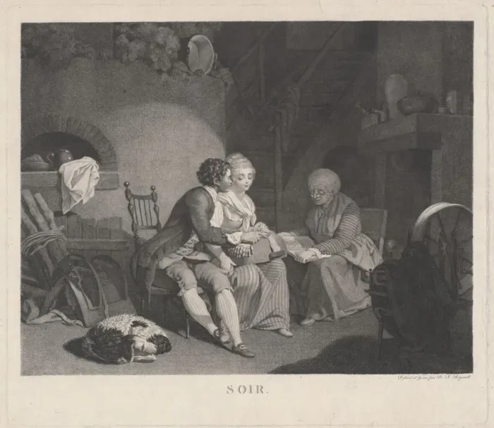 Framed Print : Soir (Evening), 1780s. Creator: Nicolas-Francois Regnault Framed Print : Soir (Evening), 1780s. Creator: Nicolas-Francois Regnault