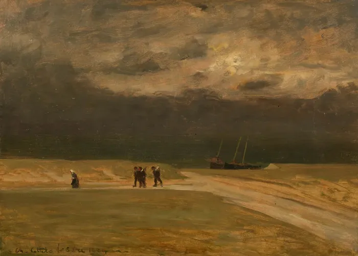 Framed Print : Soir orageux (Stormy evening), 1904. Creator: Cottet, Charles (1863-1925) Framed Print : Soir orageux (Stormy evening), 1904. Creator: Cottet, Charles (1863-1925)
