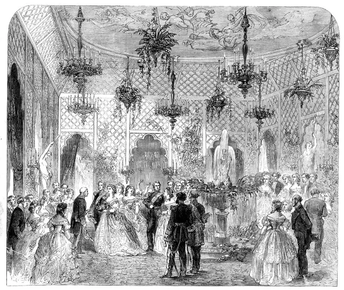 Framed Print : Soirée given...by the Burgomaster and Common Council of Brussels, at the Hotel de Ville... 1862. Creator: Unknown