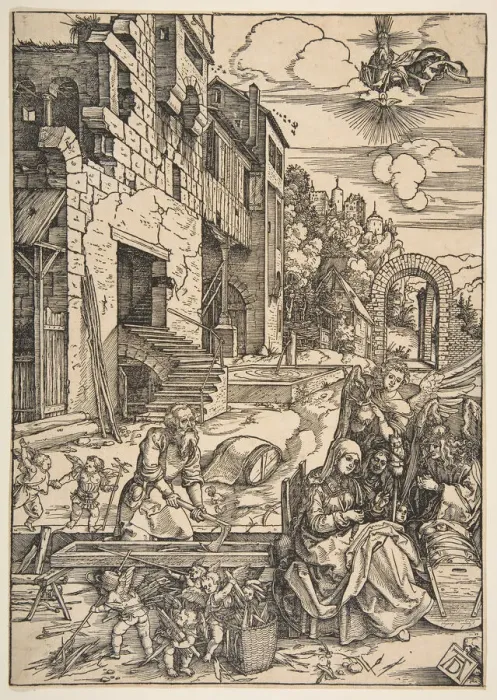 Framed Print : The Sojourn of the Holy Family in Egypt, from The Life of the Virgin, after 1511 Framed Print : The Sojourn of the Holy Family in Egypt, from The Life of the Virgin, after 1511