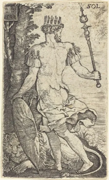 Framed Print : Sol (The Sun), 1528. Creator: Master I. B Framed Print : Sol (The Sun), 1528. Creator: Master I. B