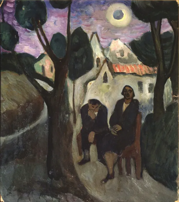 Framed Print : The Solar Eclipse, 1910s. Artist: Verefkin, Marianne, von (1860-1938) Framed Print : The Solar Eclipse, 1910s. Artist: Verefkin, Marianne, von (1860-1938)