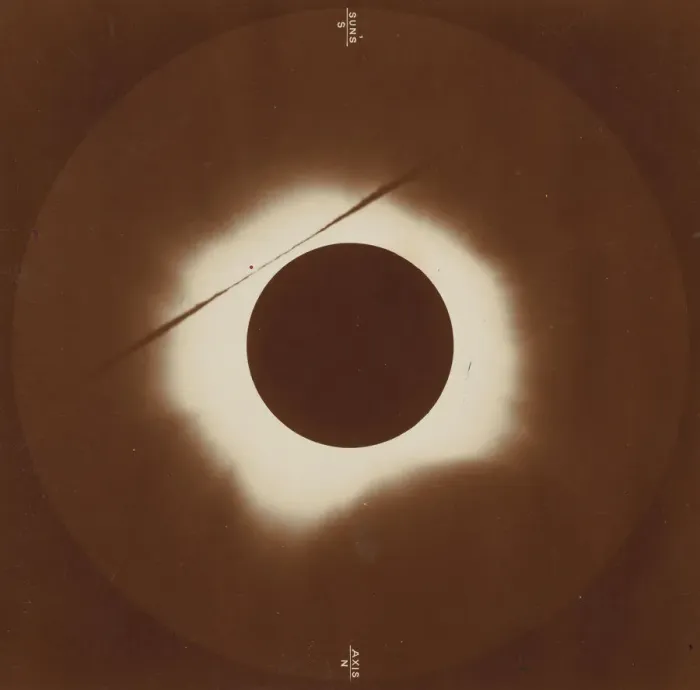 Framed Print : Solar Eclipse from Caroline Island, May 6, 1883. Creators: H. A. Lawrence, C. Ray Woods Framed Print : Solar Eclipse from Caroline Island, May 6, 1883. Creators: H. A. Lawrence, C. Ray Woods