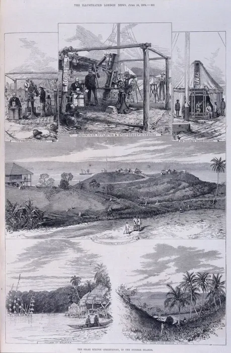 Framed Print : Solar Eclipse Observatory, Nicobar Islands, c1875 Framed Print : Solar Eclipse Observatory, Nicobar Islands, c1875