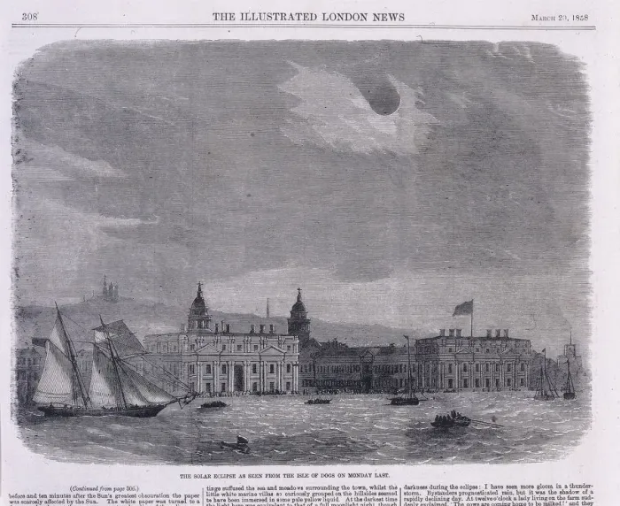 Framed Print : Solar eclipse seen over the Royal Observatory, Greenwich, 1858 Framed Print : Solar eclipse seen over the Royal Observatory, Greenwich, 1858