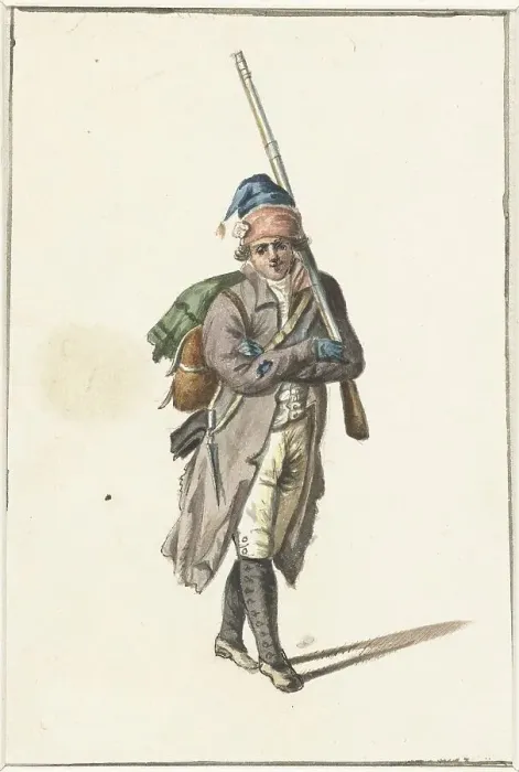 Framed Print : Soldier, 1758-1805. Creator: Dirk Langendijk Framed Print : Soldier, 1758-1805. Creator: Dirk Langendijk