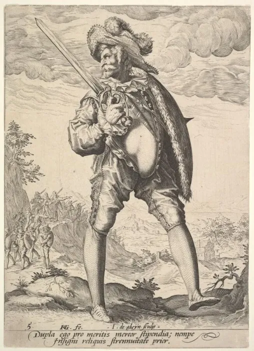 Framed Print : Soldier, Armed with Broadsword and Shield, from Officers and Soldiers, 1587 Framed Print : Soldier, Armed with Broadsword and Shield, from Officers and Soldiers, 1587