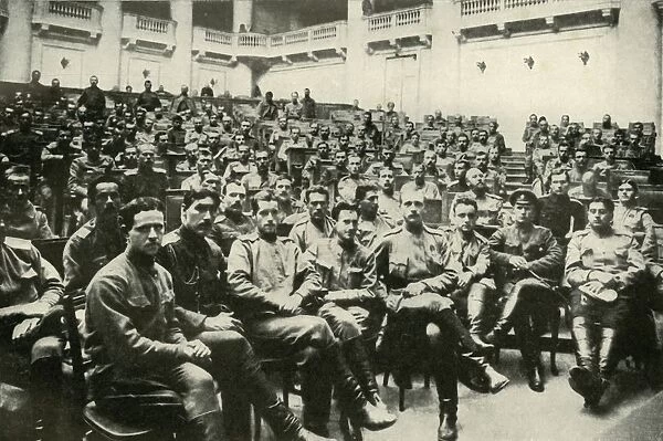 Soldier Delegates of the Russian Armies at the Douma, (1919). Creator: Unknown
