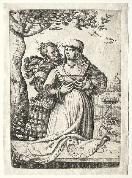 Soldier embracing a woman. Creator: Daniel I Hopfer (German, c. 1470-1536)