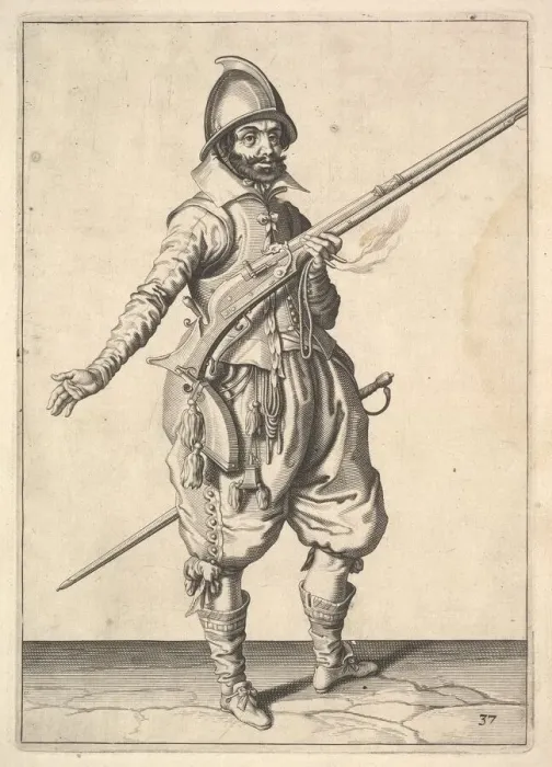 Framed Print : A soldier on guard freeing his right hand, from the Marksmen series, plate 37 Framed Print : A soldier on guard freeing his right hand, from the Marksmen series, plate 37