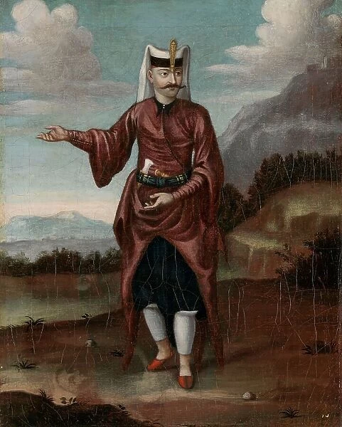 A Soldier of the Janissaries, 1700-1737. Creator: Workshop of Jean Baptiste Vanmour
