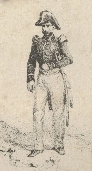 Framed Print : A soldier, mid-19th century. Creator: Victor Adam Framed Print : A soldier, mid-19th century. Creator: Victor Adam