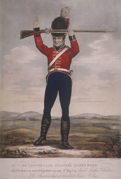 Framed Print : Soldier of the second regiment of Loyal London Volunteers, c1800. Artist: R Page Framed Print : Soldier of the second regiment of Loyal London Volunteers, c1800. Artist: R Page