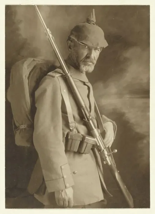 Framed Print : Soldier in Uniform WWI, 1914. Creator: Rudolf Duhrkoop Framed Print : Soldier in Uniform WWI, 1914. Creator: Rudolf Duhrkoop