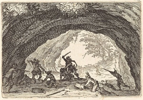 Soldiers Attacking Robbers, c. 1622. Creator: Jacques Callot
