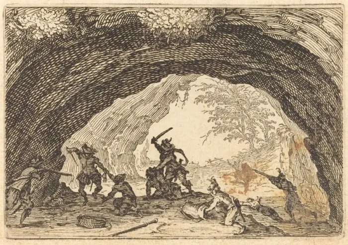 Framed Print : Soldiers Attacking Robbers, c. 1622. Creator: Jacques Callot Framed Print : Soldiers Attacking Robbers, c. 1622. Creator: Jacques Callot