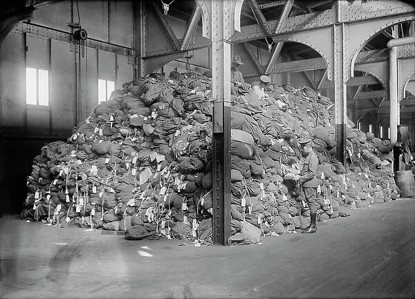 Soldiers' bags astray, 1919. Creator: Bain News Service