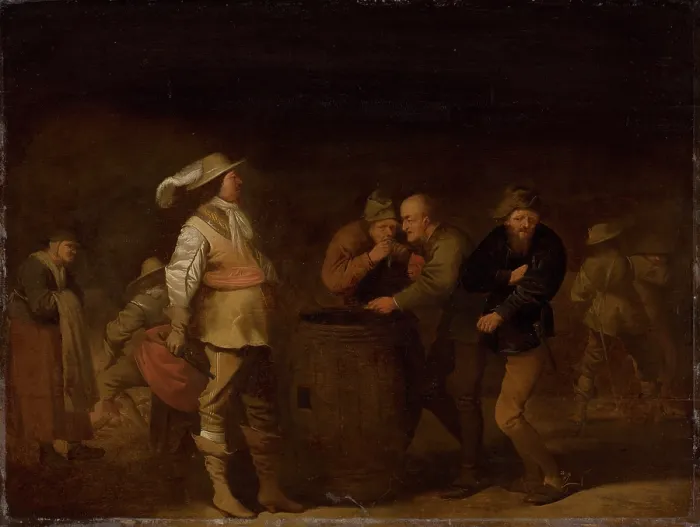 Framed Print : Soldiers divide their Booty, 1630. Creator: Pieter Jansz. Quast Framed Print : Soldiers divide their Booty, 1630. Creator: Pieter Jansz. Quast