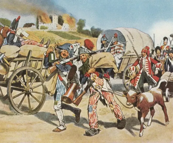 Framed Print : Soldiers of the French Revolution in the Pfalz, 1793, (1936). Creator: Unknown Framed Print : Soldiers of the French Revolution in the Pfalz, 1793, (1936). Creator: Unknown
