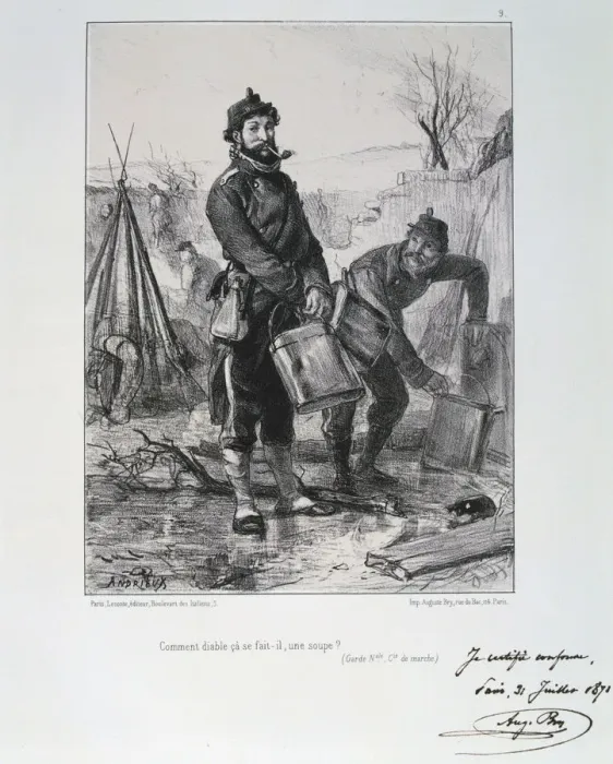 Framed Print : Soldiers of the Garde Nationale, Siege of Paris, 1870-1871. Artist: Auguste Bry Framed Print : Soldiers of the Garde Nationale, Siege of Paris, 1870-1871. Artist: Auguste Bry