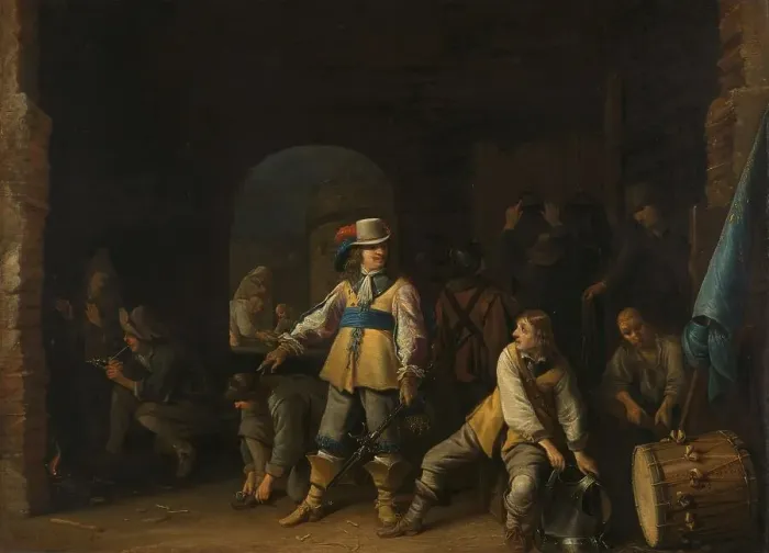 Framed Print : Soldiers in a Guardroom, 1647. Creator: Anthonie Palamedesz Framed Print : Soldiers in a Guardroom, 1647. Creator: Anthonie Palamedesz