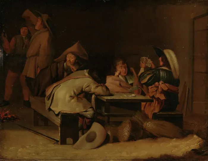 Framed Print : Soldiers in a Guardroom / an Inn, 1st half of 17th century. Creator: Unknown Framed Print : Soldiers in a Guardroom / an Inn, 1st half of 17th century. Creator: Unknown