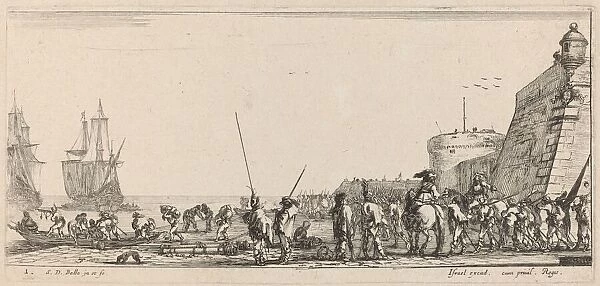Soldiers Overseeing Embarkation, 1644. Creator: Stefano della Bella