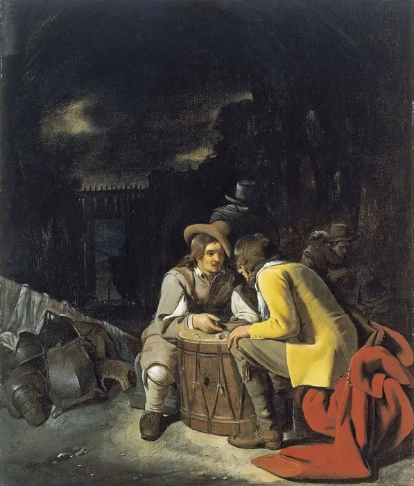 Framed Print : Soldiers playing Dice. Artist: Sweerts, Michiel (1618-1664) Framed Print : Soldiers playing Dice. Artist: Sweerts, Michiel (1618-1664)