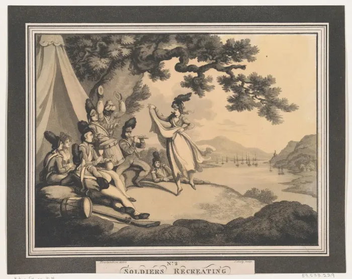 Framed Print : Soldiers Recreating, April 1, 1798. Creator: Heinrich Schutz Framed Print : Soldiers Recreating, April 1, 1798. Creator: Heinrich Schutz