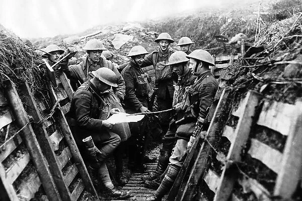 Soldiers in a Trench, c1914-18. Creator: British Photographer (20th Century)