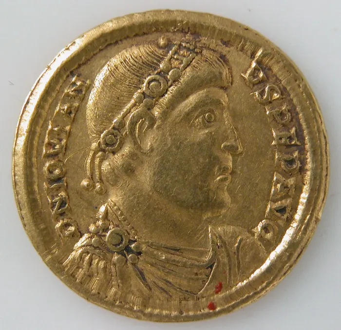 Framed Print : Solidus, Byzantine, 363-364. Creator: Unknown Framed Print : Solidus, Byzantine, 363-364. Creator: Unknown