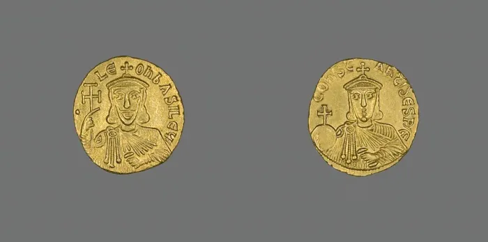 Framed Print : Solidus (Coin) of Leo V, 813-820. Creator: Unknown Framed Print : Solidus (Coin) of Leo V, 813-820. Creator: Unknown