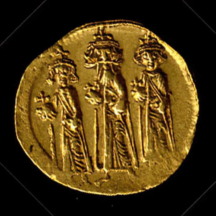 Framed Print : Solidus of Heraclius, Heraclius Constantine, and Heraclonas, Byzantine, 638-641 Framed Print : Solidus of Heraclius, Heraclius Constantine, and Heraclonas, Byzantine, 638-641